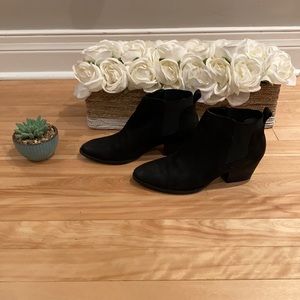 Franco Sarto leather heeled booties (worn once)